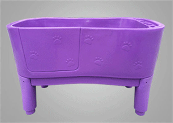 El molde plástico de la bañera del animal doméstico durable graba en relieve diseño con 4 piernas movibles